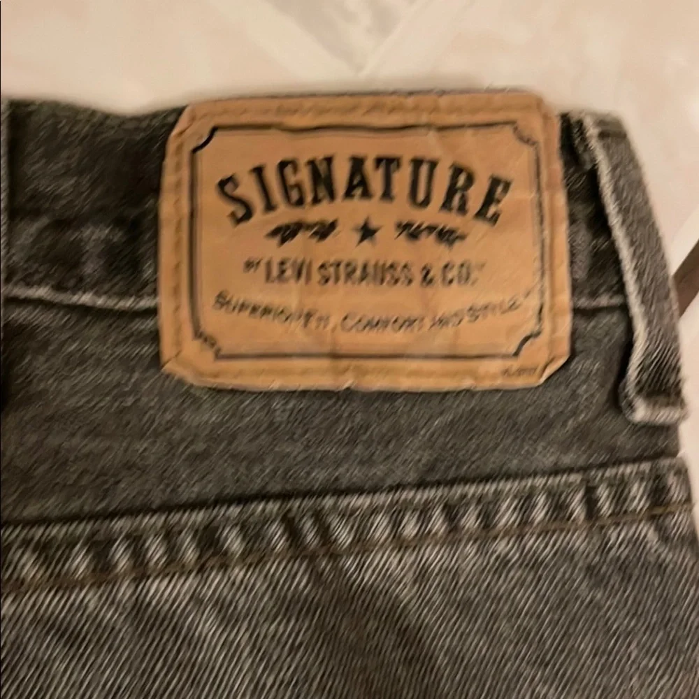 Signature by Levi Strauss Gray Relaxed Jeans Size W42 L32